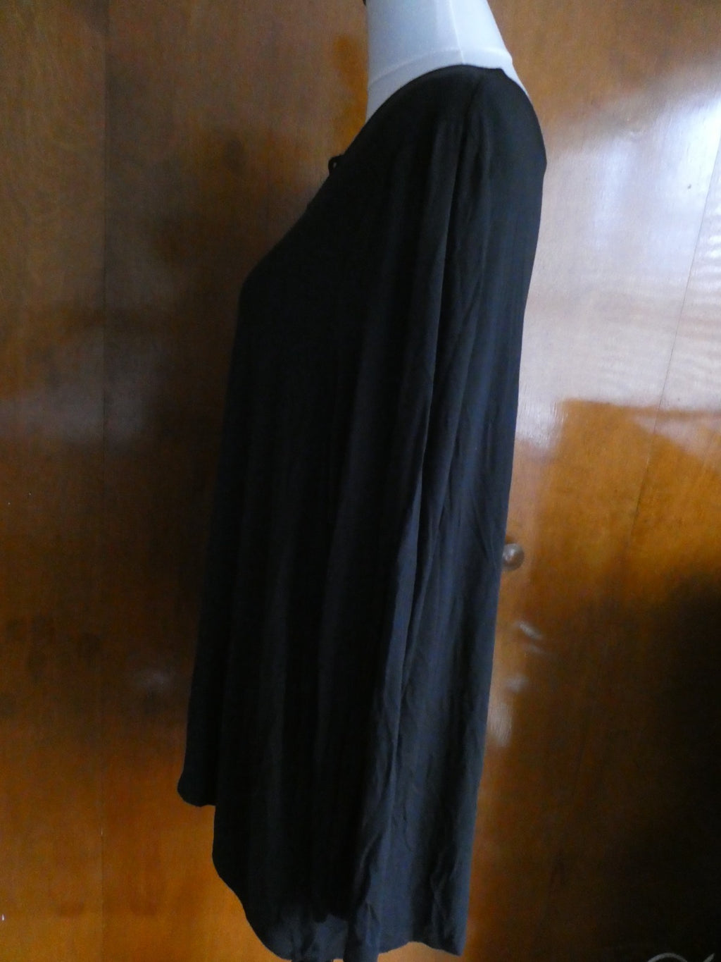 Old Navy Women’s Asymmetric Black Viscose Long Sleeves Tunic Top Size Xlarge
