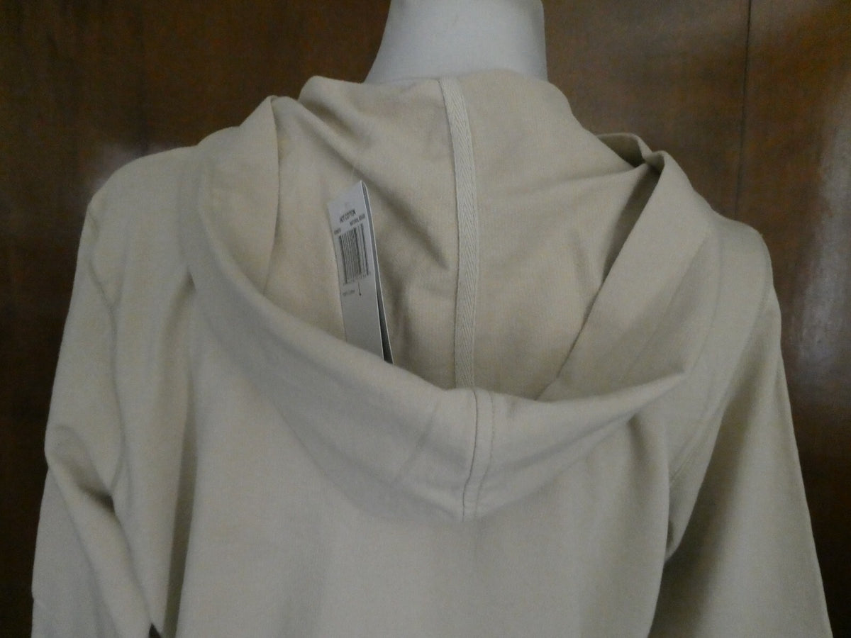 Project G Women's Natural Beige Sweater Attached Hood Large