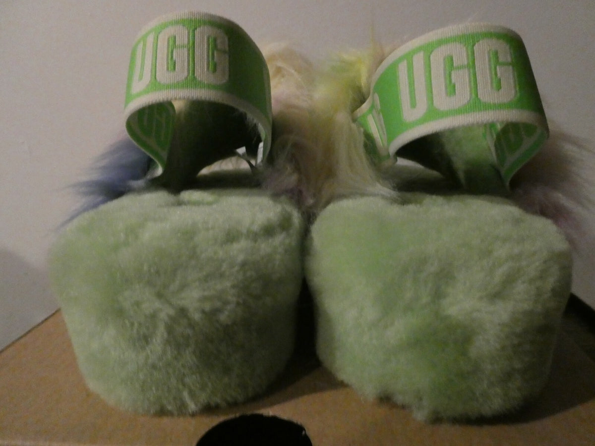 UGG Women's Fluff Yeah Slide Tie Dye Slipper Multicolor US 6, US 7