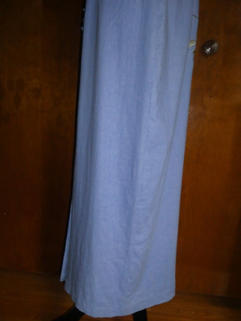 Ultra Dress New York  Lilac Linen Blend Embroidered Floral Maxi Dress Lined 10