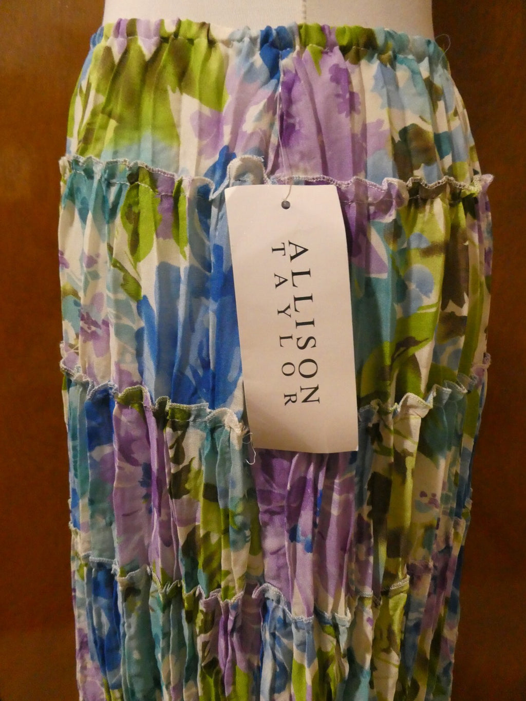 Allison Taylor Women's Multicolor Full Lined Pleated Skirt XLarge