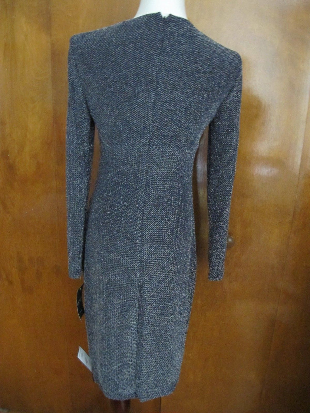Ralph Lauren Women's Navy Silver Detailed Lined Evening New Dress