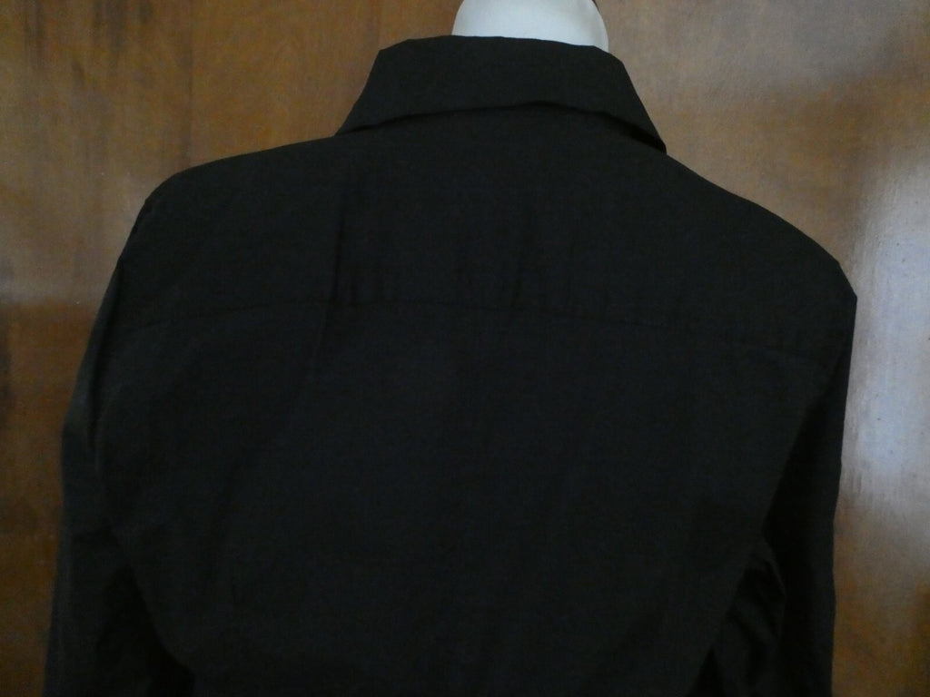 Kenar Women's Black Cotton Detailed Tunic Top Blouse Size 14 (fits size 12)