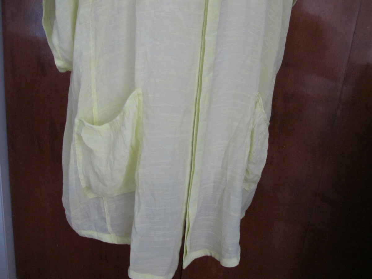 Anthropologie SaturdaySunday womens chartreuse Kendra oversized tunic small NWT