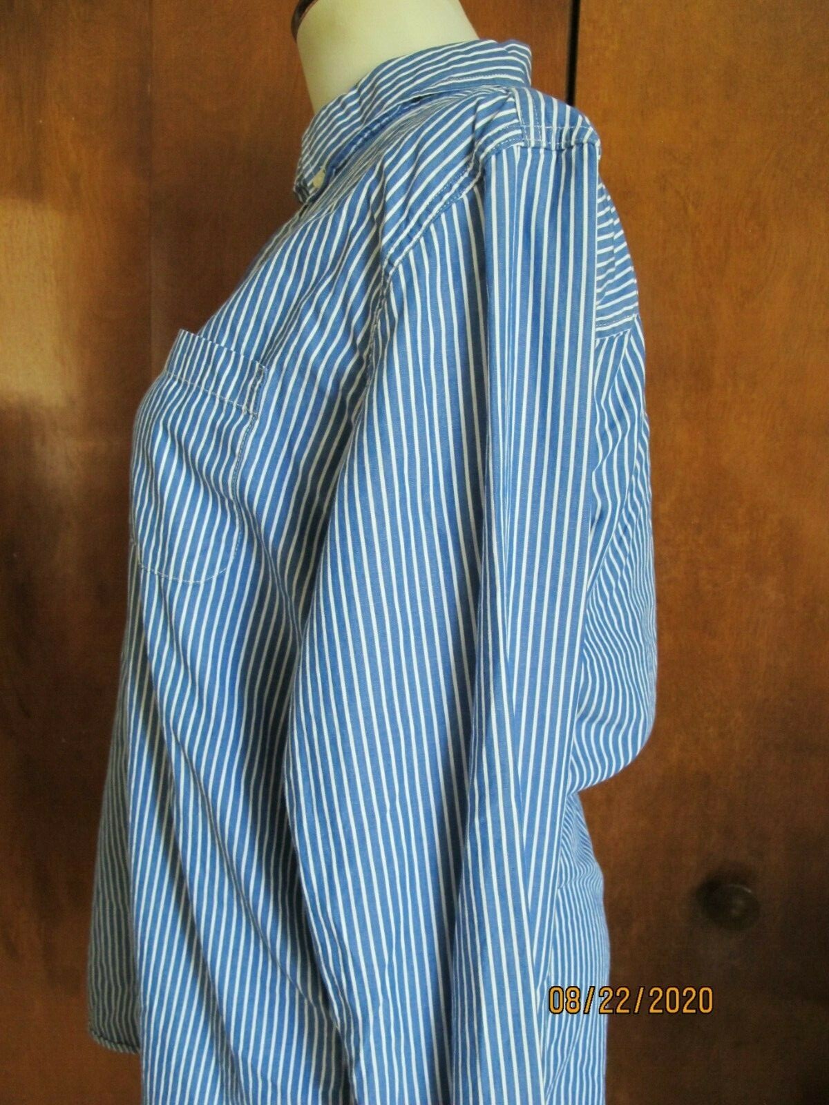 Fox Men's Striped Long Sleeve Button-up Shirt Size Medium