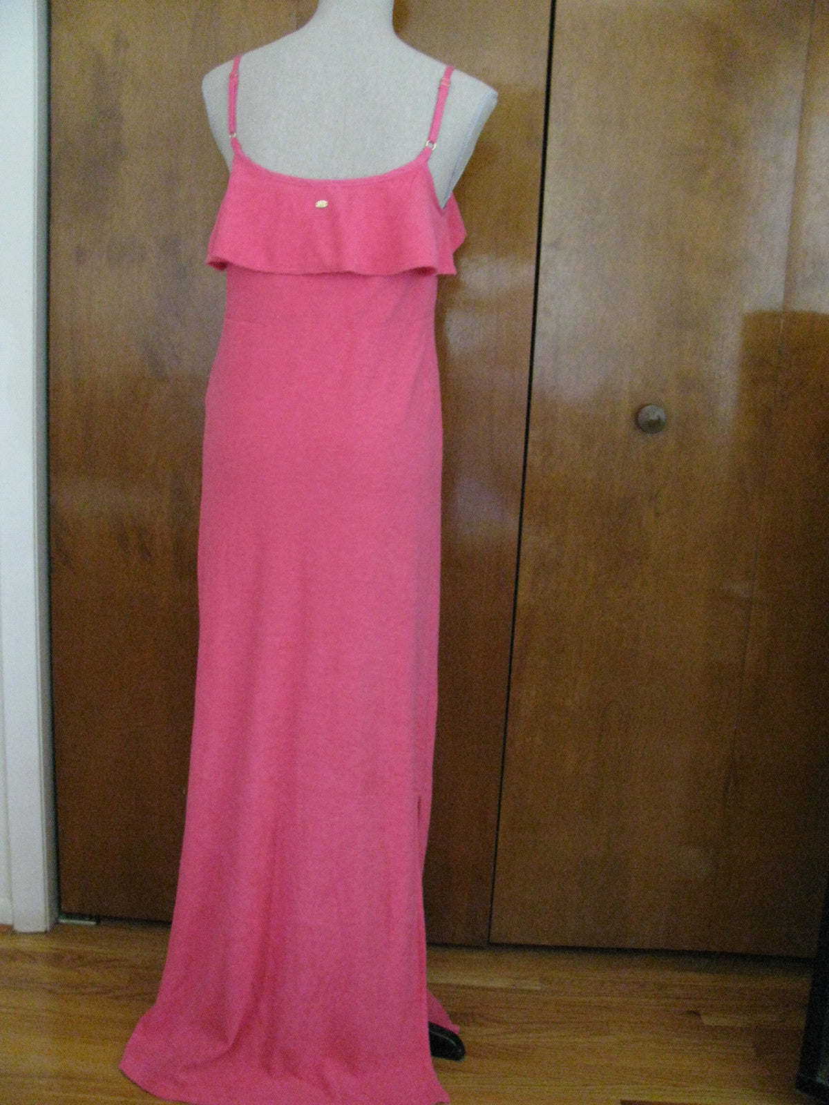 Juicy Couture Women's Pink Cotton Maxi Dress Linen New