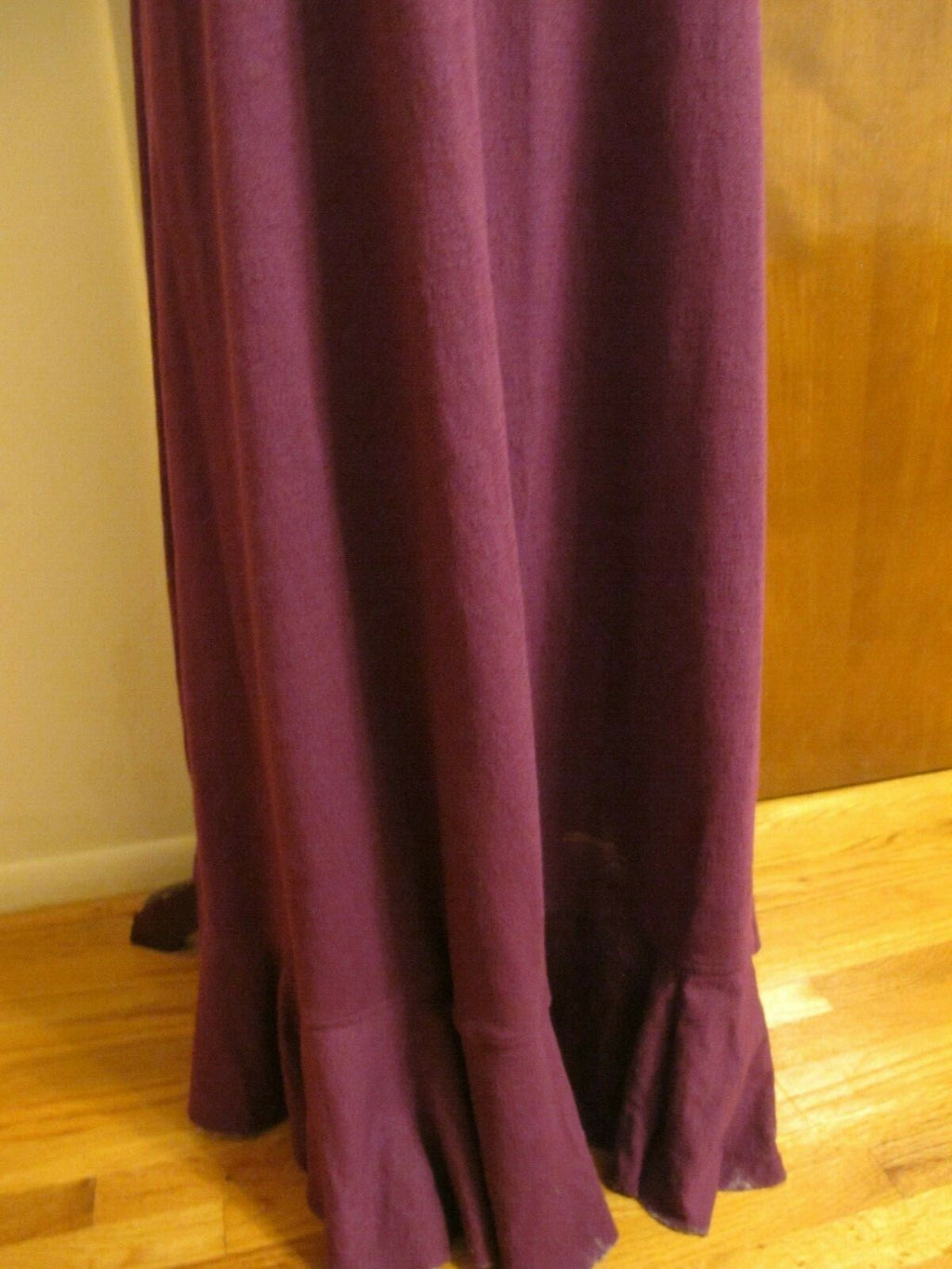 Free People Women's Plum Berry Detailed Long Soft Cotton Polyester  Skirt Small 