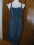 Guess women’s blue denim overalls inspired cotton dress New