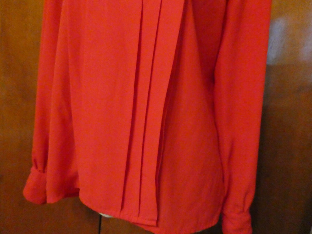 S.K. and Company Red Long Sleeve Stylish Blouse Top Size 12