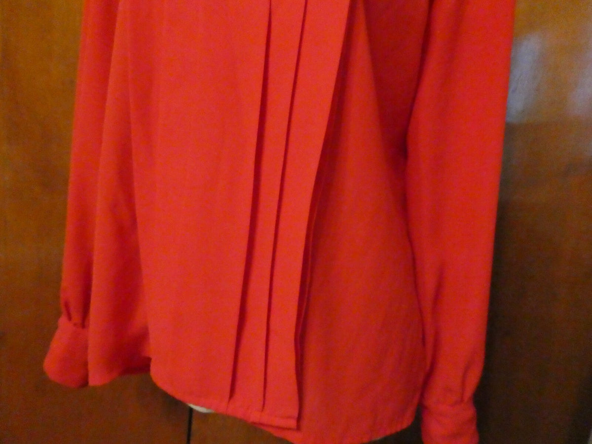 S.K. and Company Red Long Sleeve Stylish Blouse Top Size 12