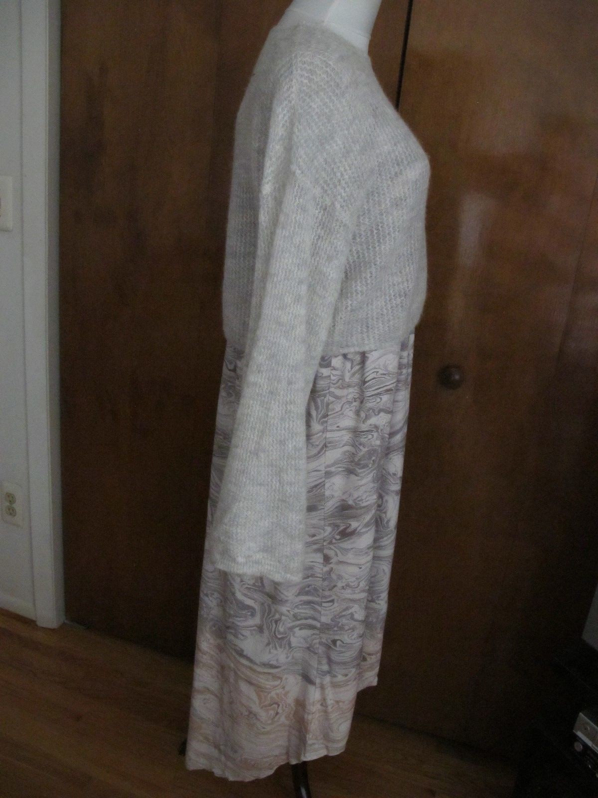 Anthropologie sleeping on snow womens multi colored dress with sweater New