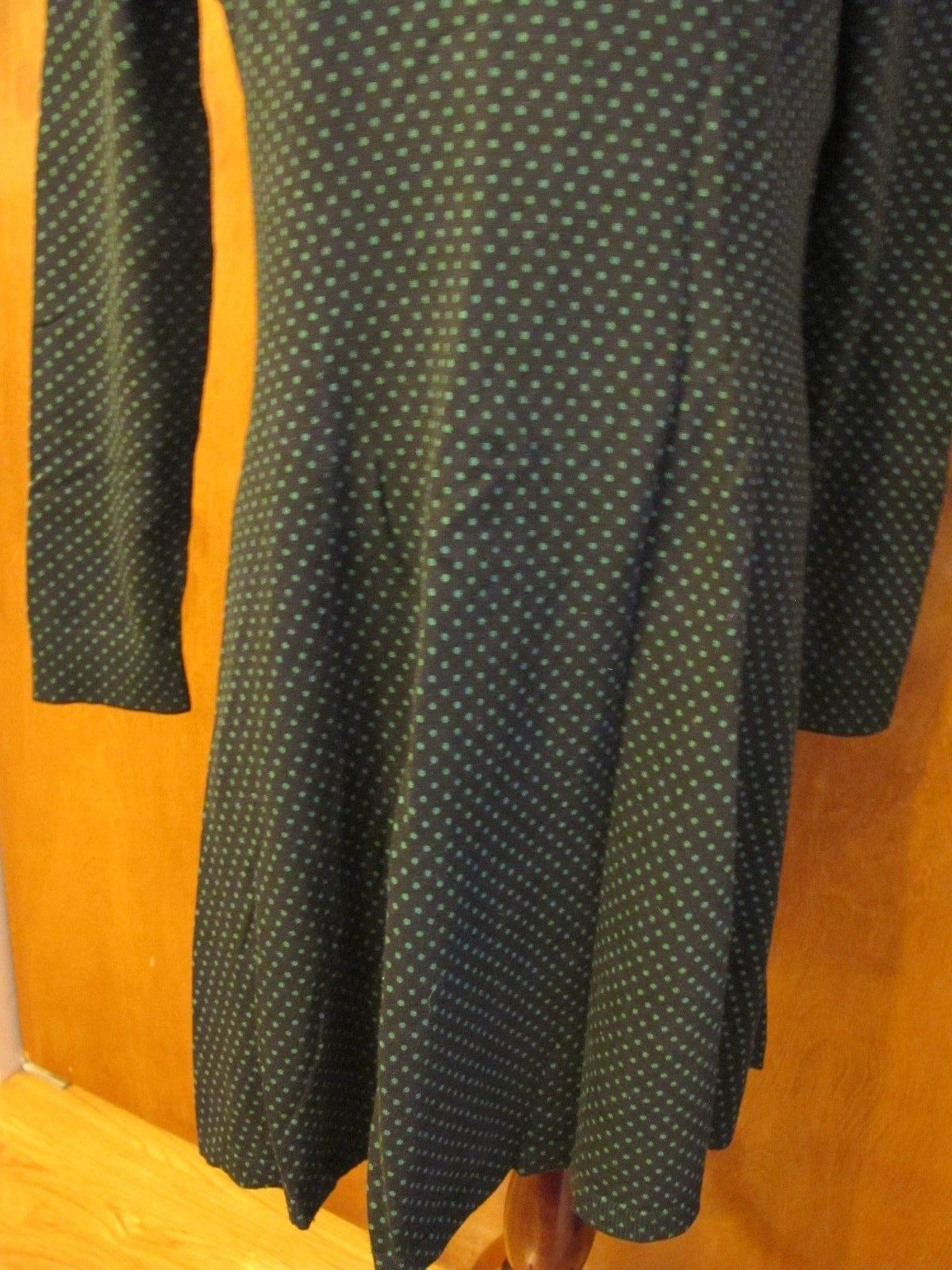 Michael Kors women’s black green A-line cotton viscose dress XLarge 