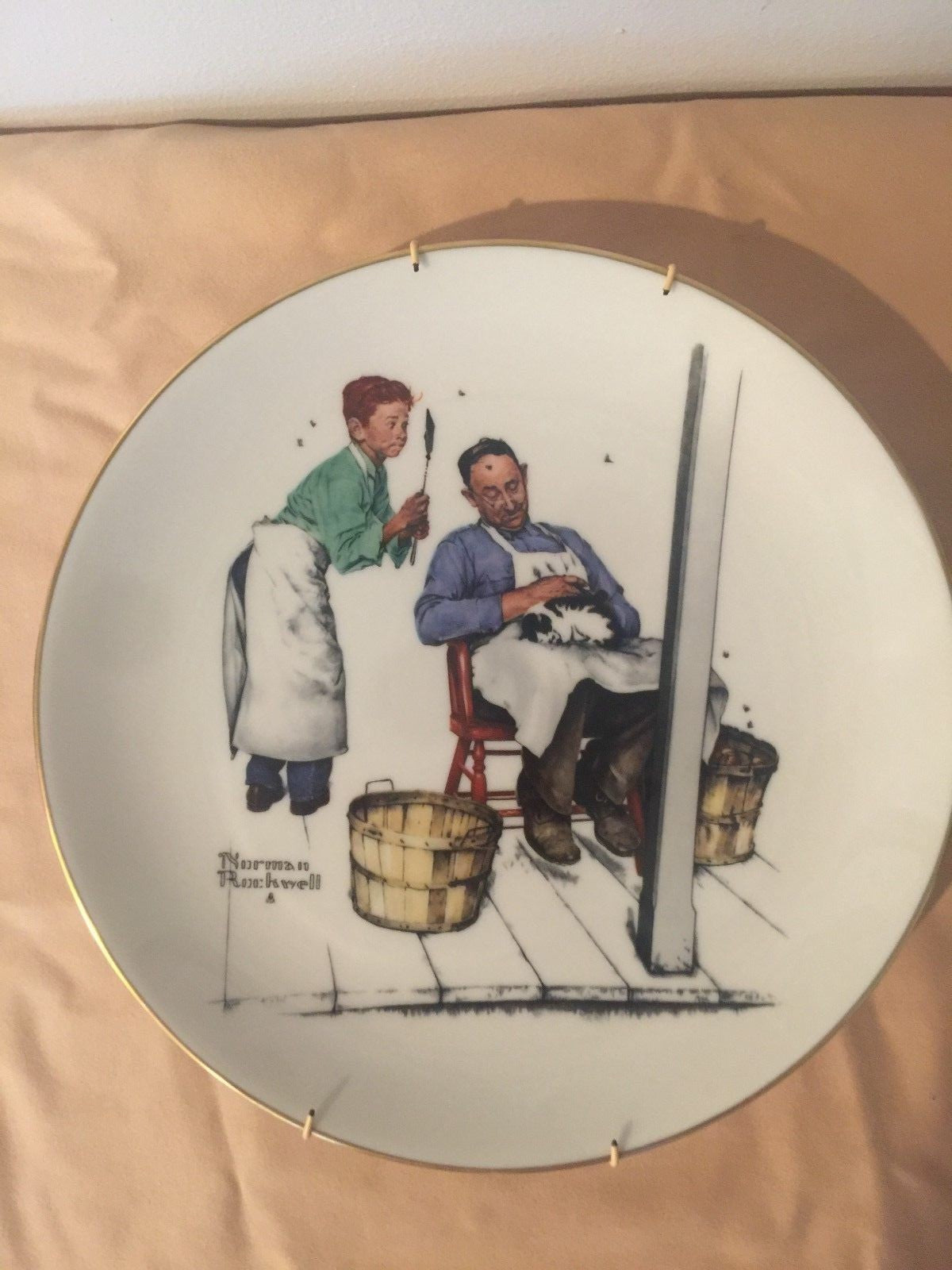 Norman Rockwell Summer swatters Rights Plate