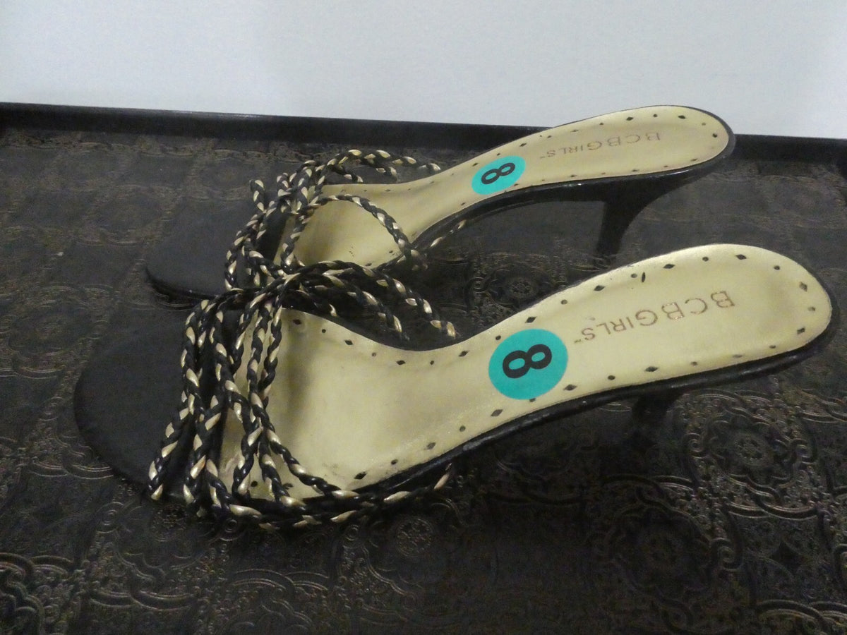 BCBG girls slippers with heels black 8B/38