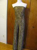 MSK women’s jumpsuit leopard black size large NEW
