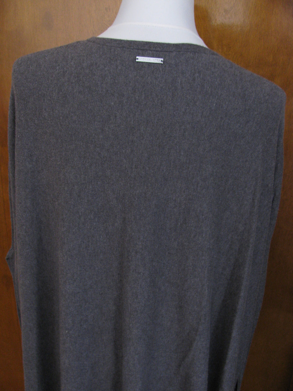 Michael Kors Women’s Derby Gray V-Neck Poncho L/XL 