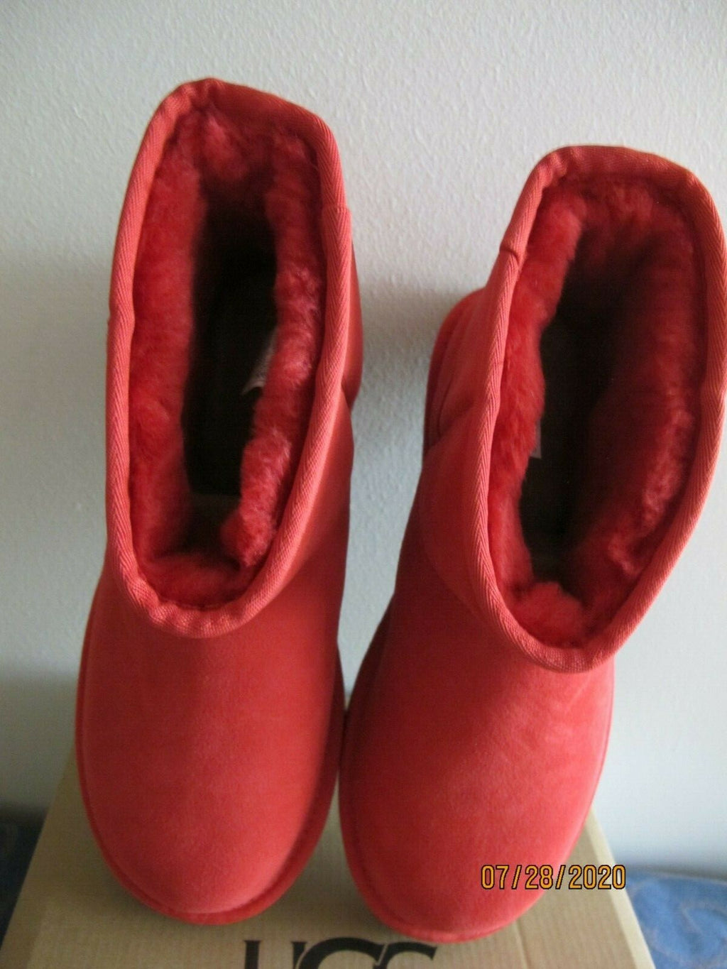 Ugg Australia women’s red classic mini ankle boots 7