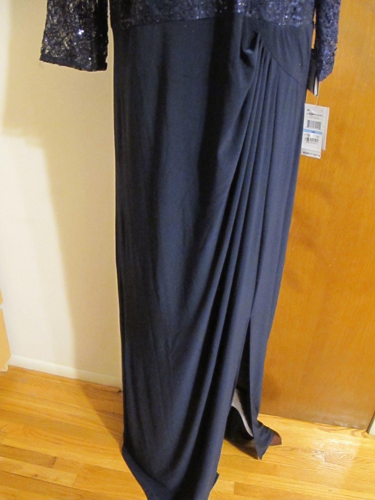 Alex evenings women’s navy maxi gathered evening dress size 20W 