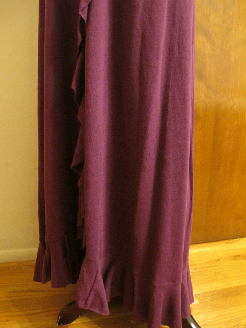 Free People Women's Plum Berry Detailed Long Soft Cotton Polyester  Skirt Small 