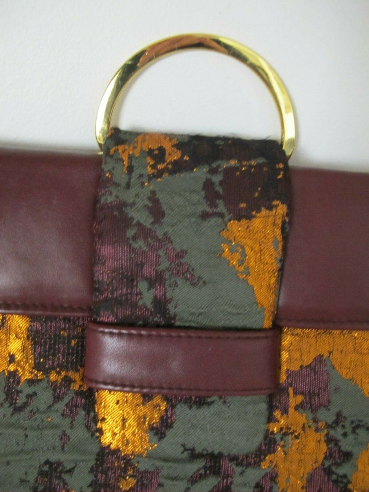  Anthropologie Parme Marin Women's Burgundy Evening Purse Bag Clutch 