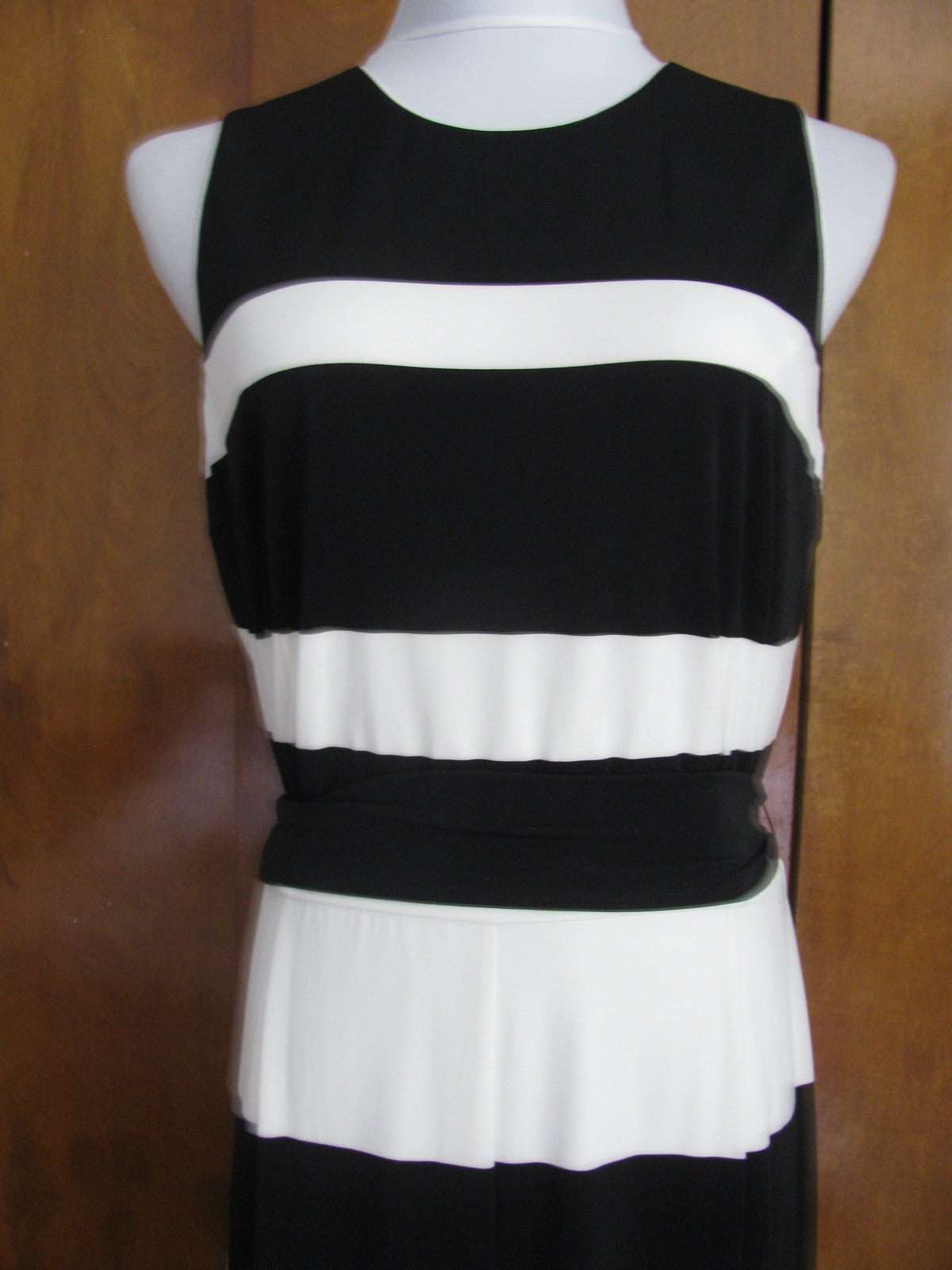 Lauren Ralph Lauren women's black ivory lined dress New