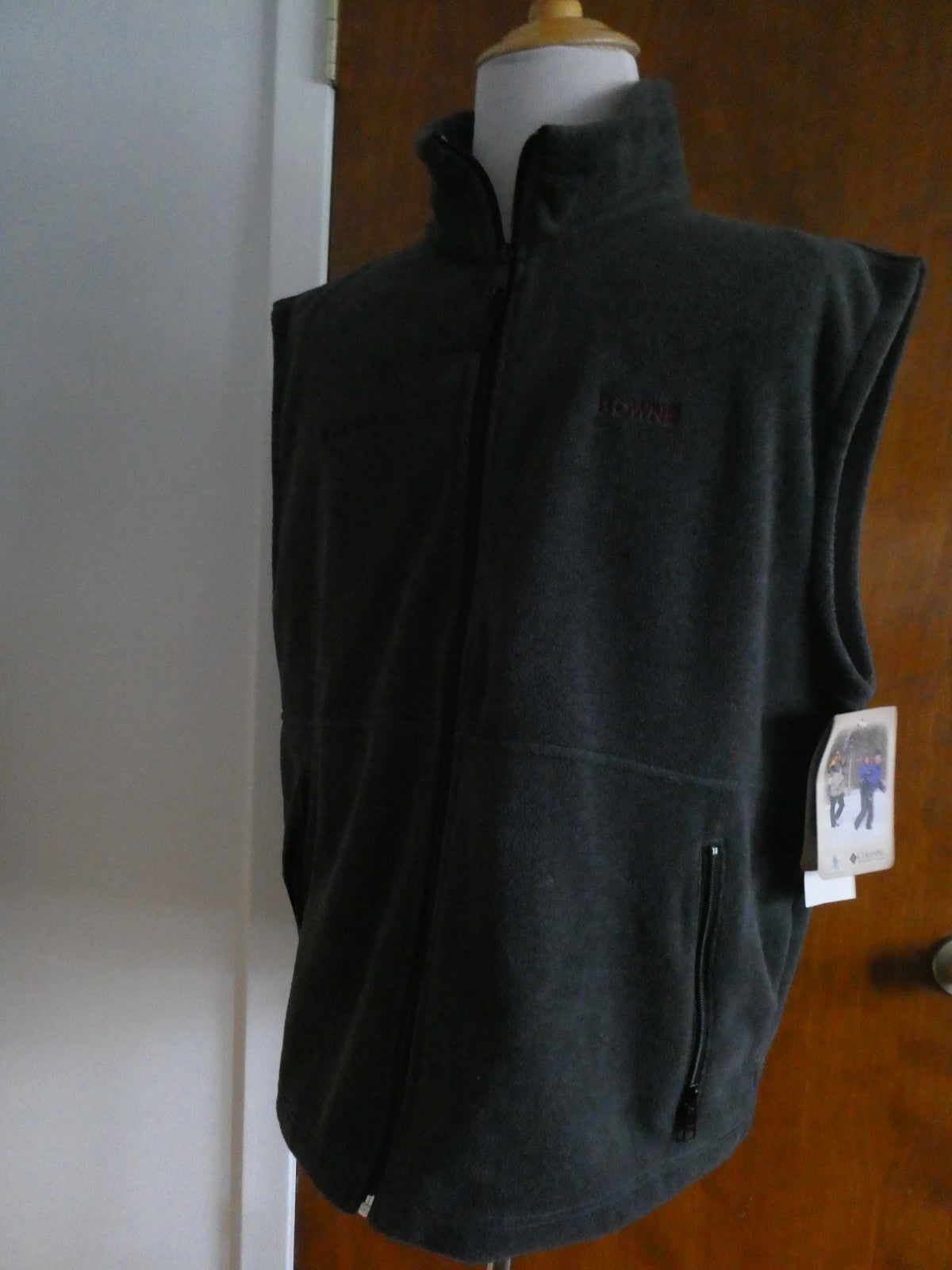 Columbia Columbia Sportswear Men XL Charcoal Gray Fleece Vest Full Zip Pockets