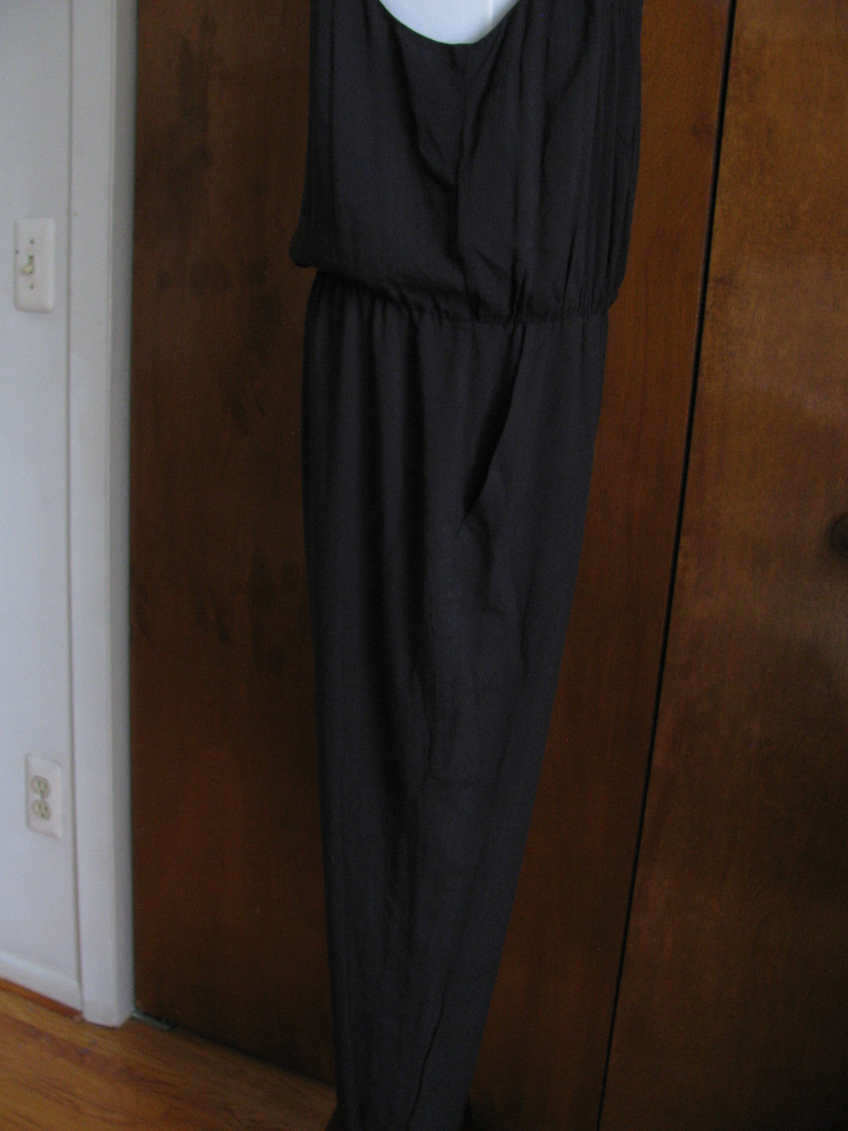 Rachel Roy women's black gorgeous viscose lined jumpsuit size 12 New