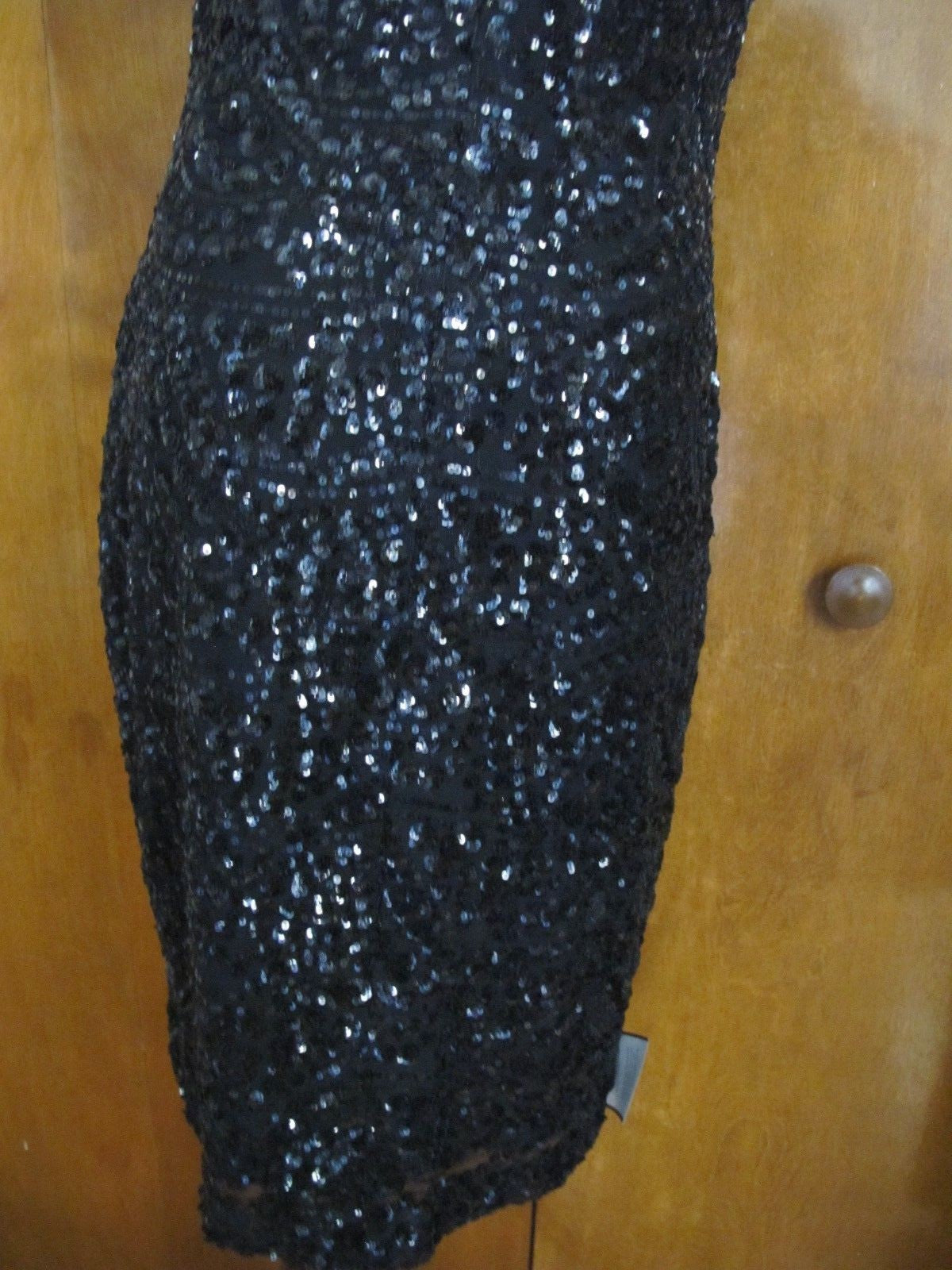 Ralph Lauren women's black sequin evening dress new