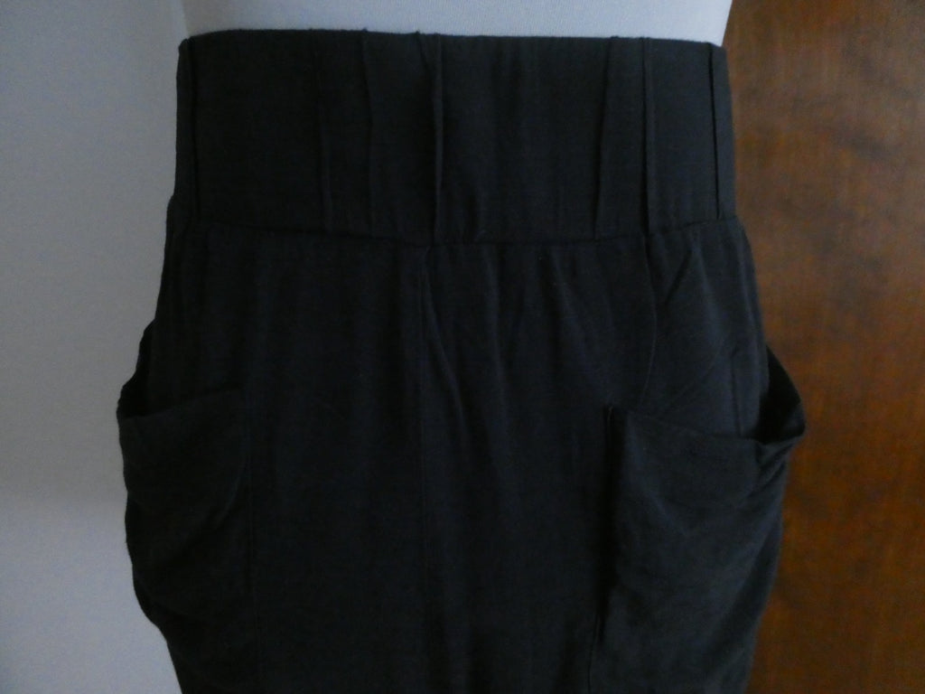 Free People Women Black Oversized Pocket Shorts Large Boho Lounge Pull On NWT
