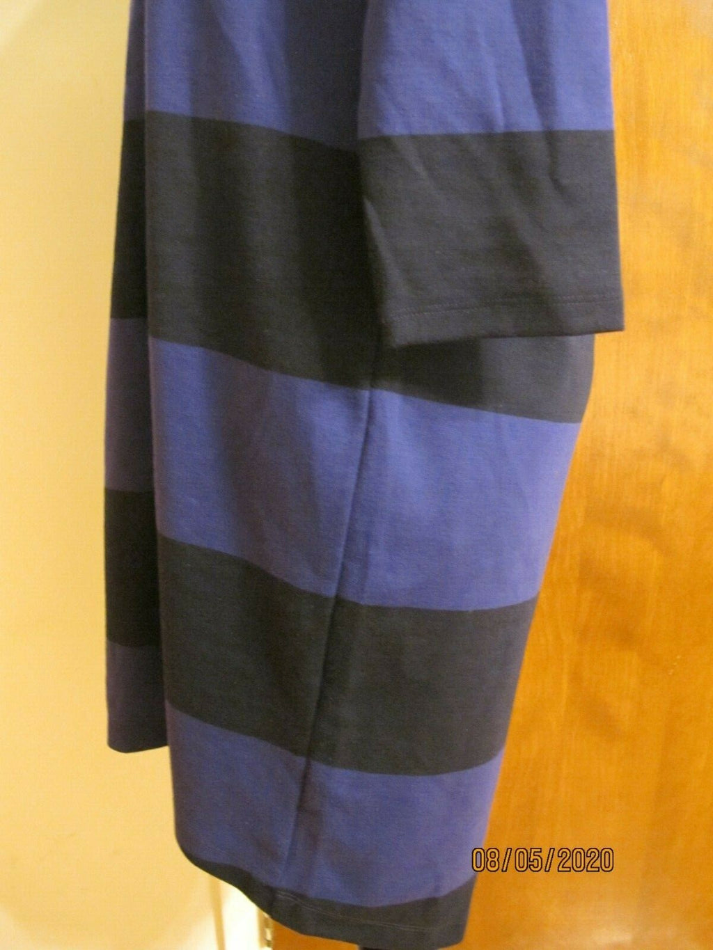 Gap Women's Striped Black Purple Sweater Dress Small 