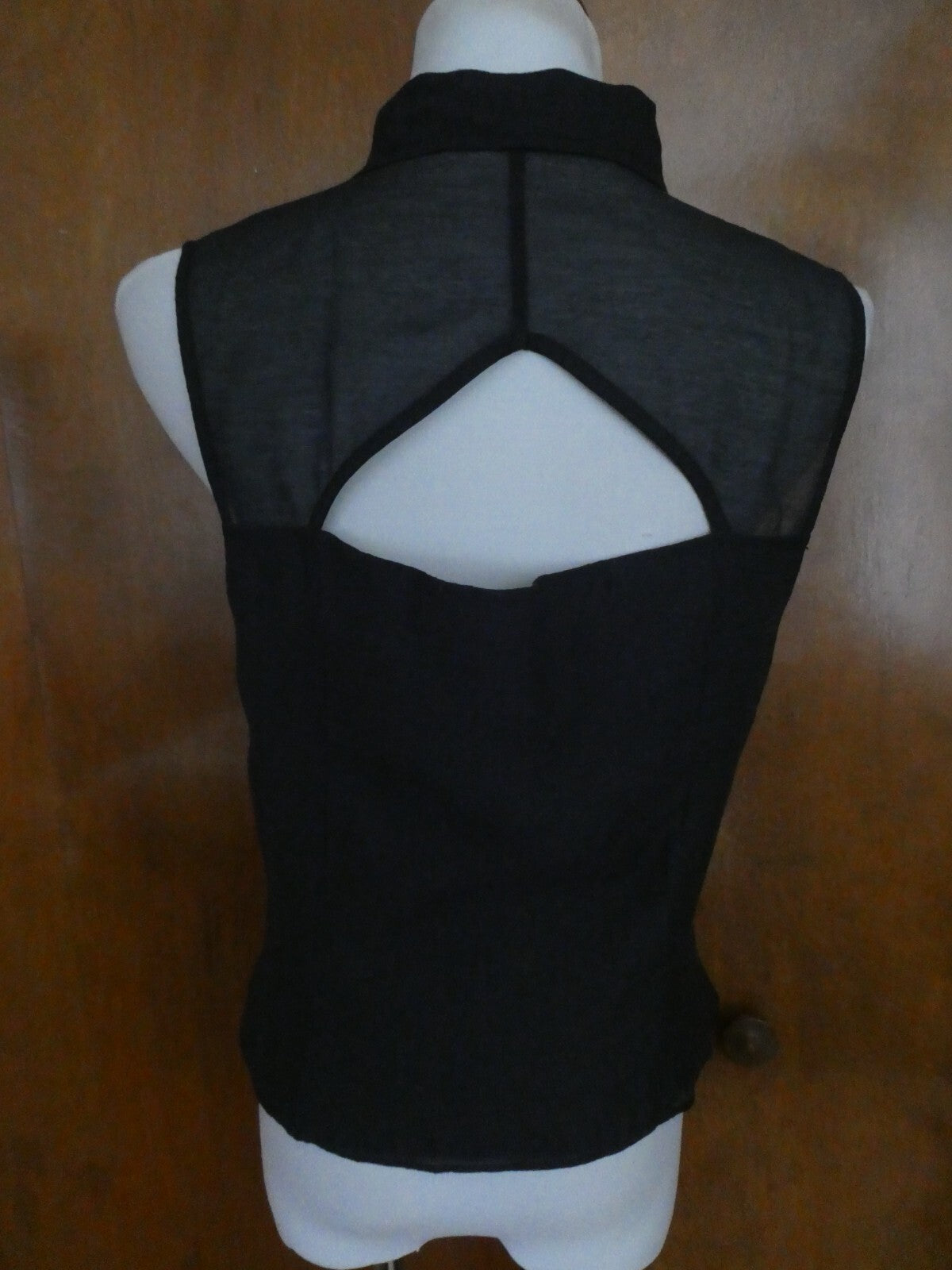 Rachel Roy black lined decorated embellished evening blouse sz 12 (fits size 10)