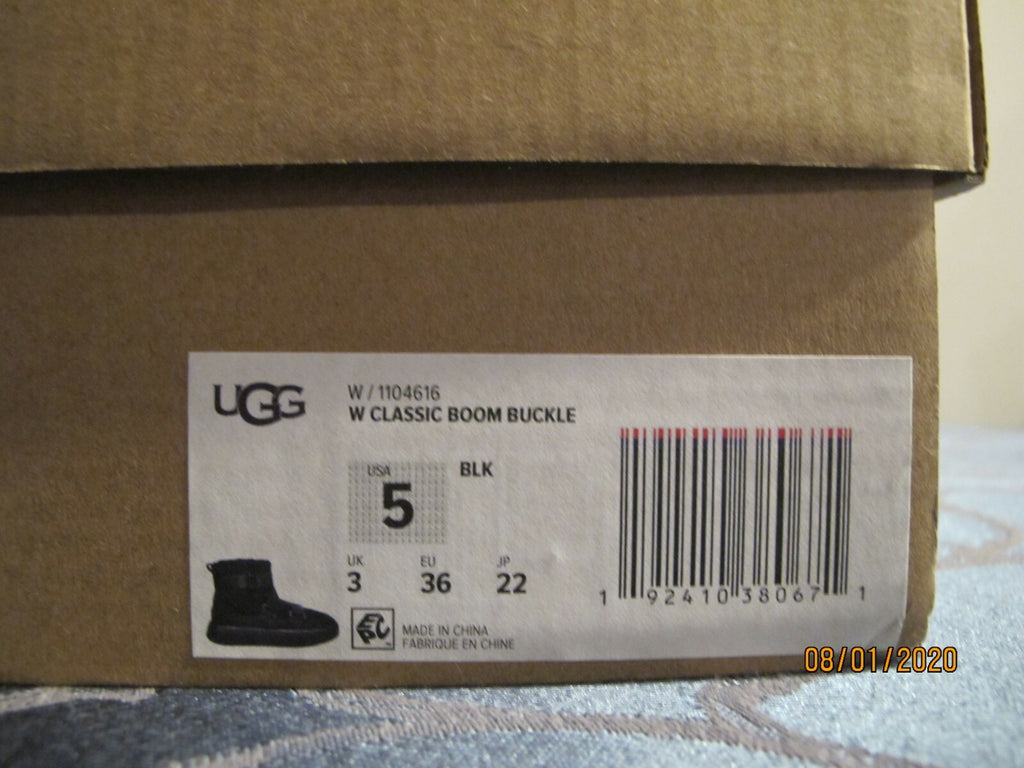 Ugg Australia Women's Black Classic Boom Buckle Combines Sneaker And Boot 5