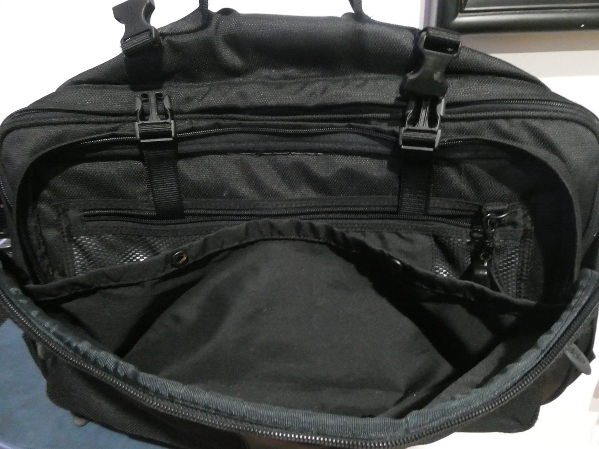TUMI Expandable 3-in-1 Travel Bag Backpack Briefcase Black Ballistic Nylon 22"