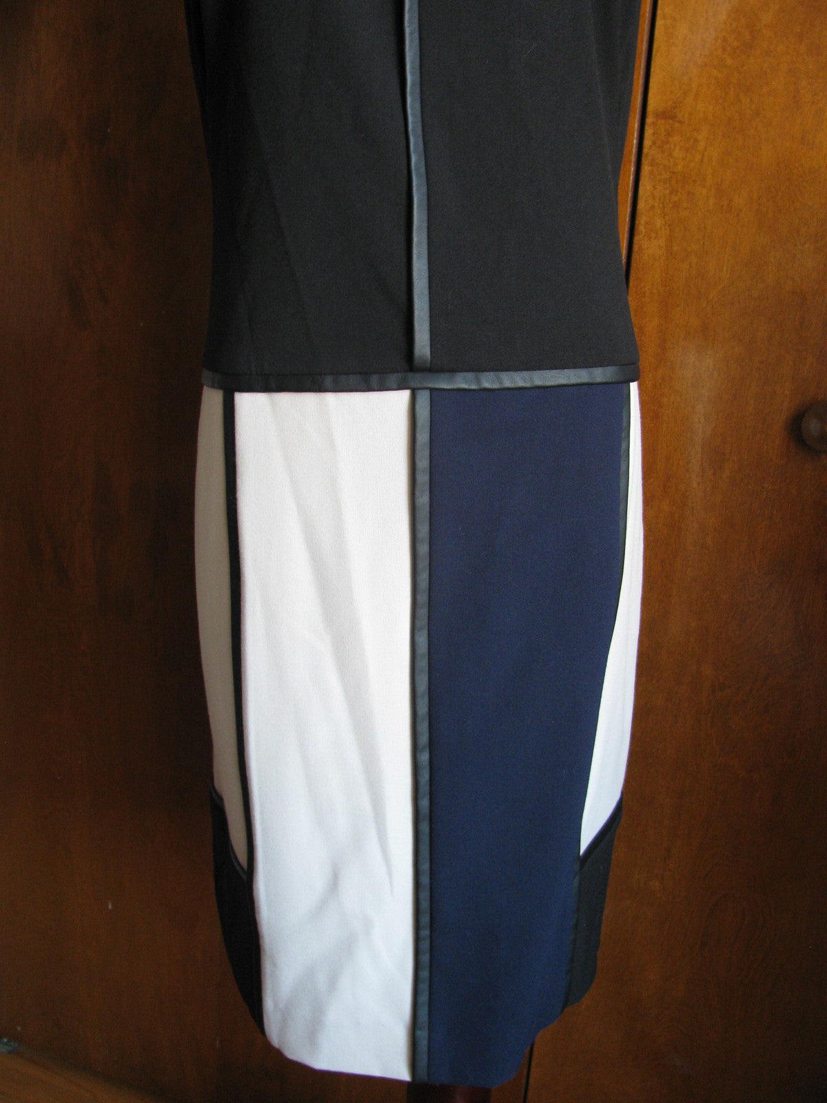 Ralph Lauren color black ivory navy stylish evening NWT dress size 16