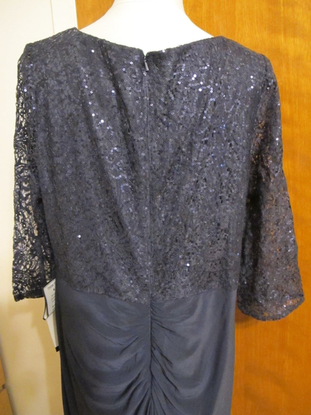 Alex evenings women’s navy maxi gathered evening dress size 20W 