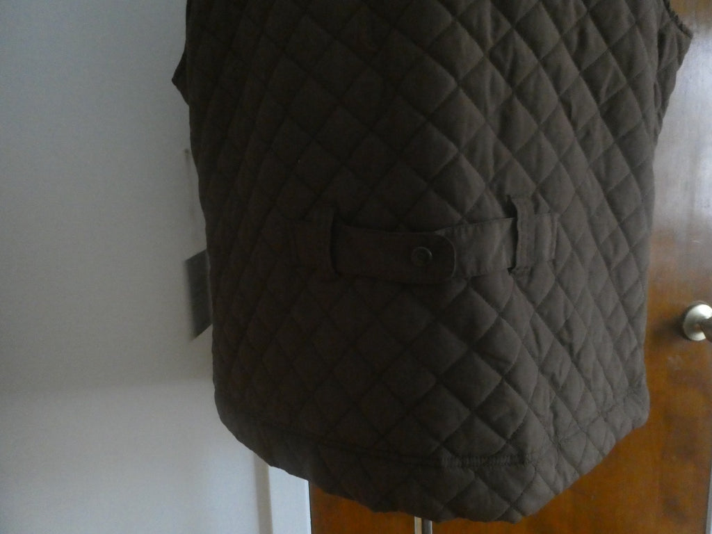 CARIBBEAN JOE Women Hazelnut Brown Vest 70% Cotton Size 1XL $54