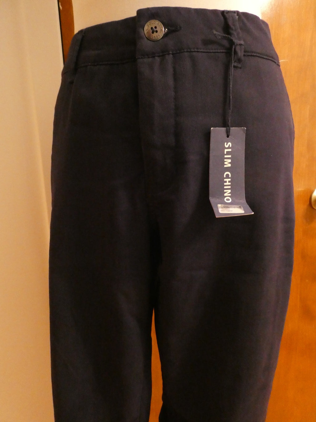 U.S. POLO ASSN. Women Navy Mid Rise Relax Fit Denim Slim Chino Pant 16 (fits 14)