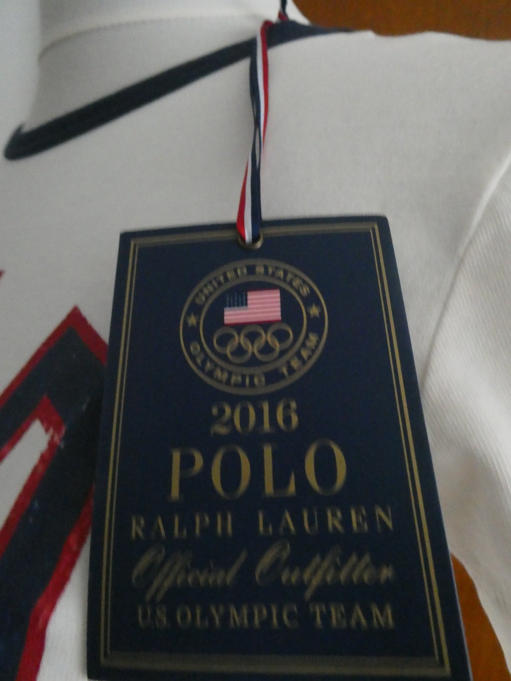 Polo Ralph Lauren 2016 Team USA Olympic T-Shirt Women White Cotton Authentic