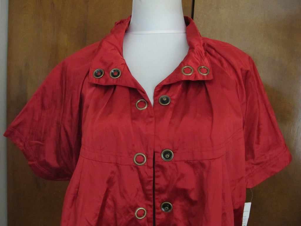 Sharagano Paris women's red lightweight lined jacket size Xlarge NWT