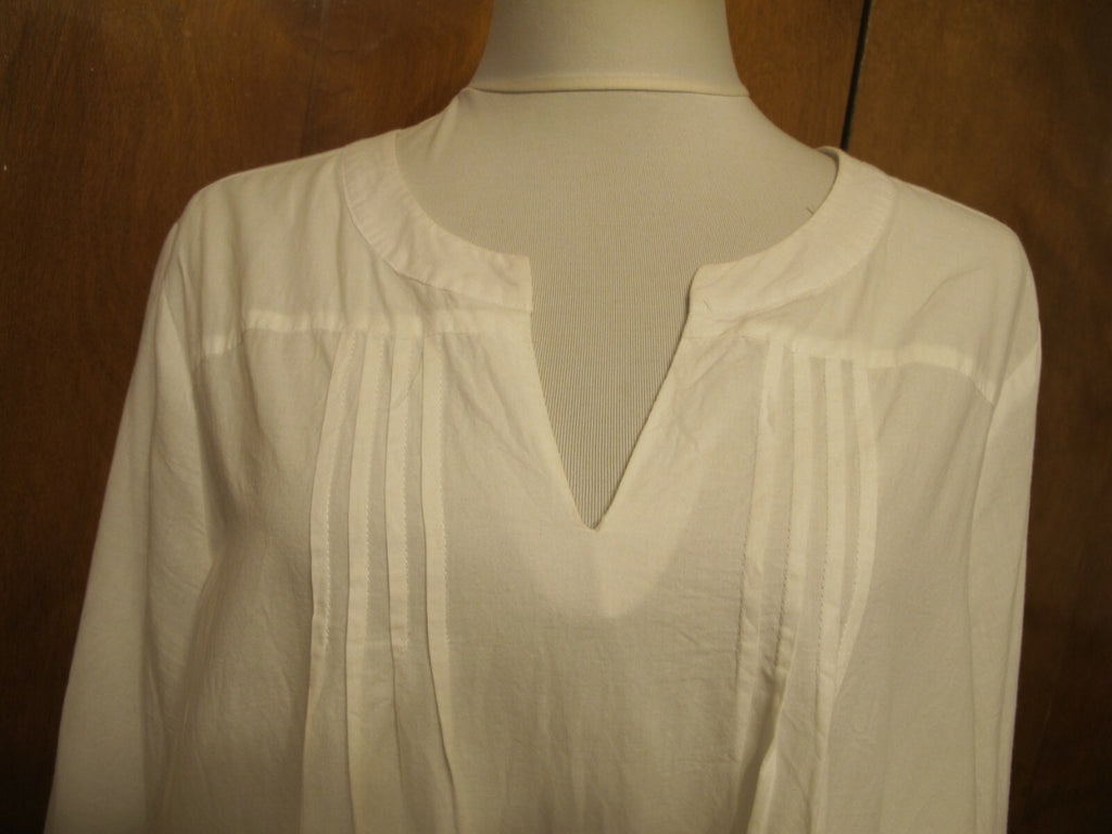 Saint Tropez West women's white cotton crocheted top size 1X