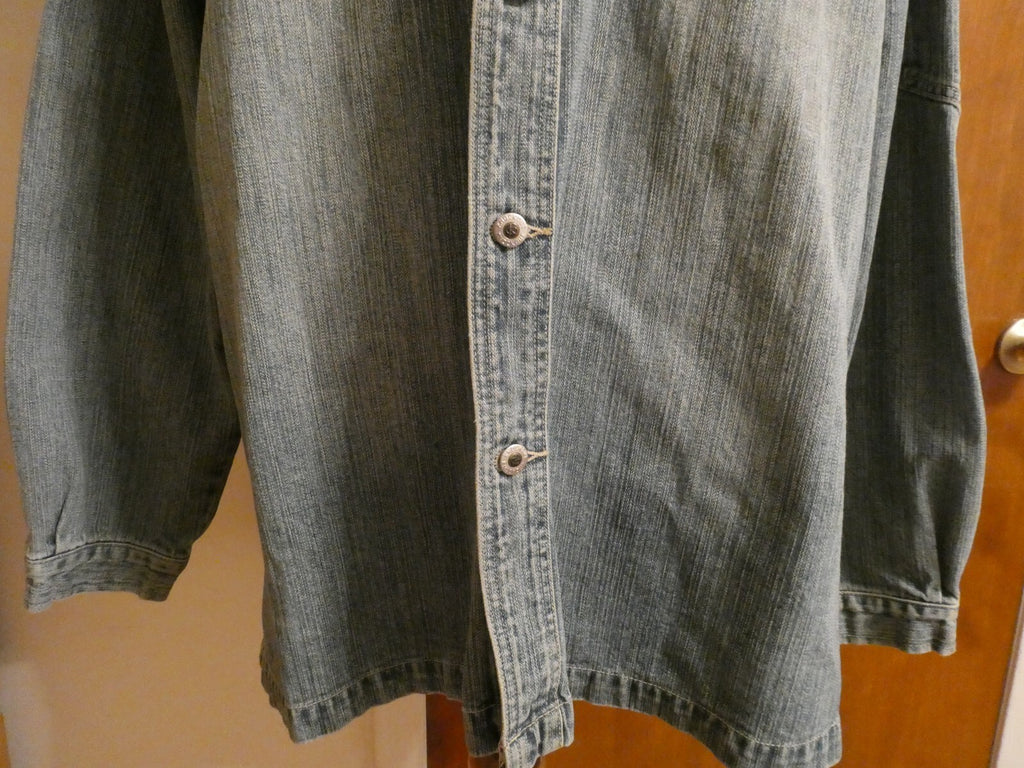 Knockout Men's 100% Cotton Jeans Denim Shirt Graphics Army Theme 2X