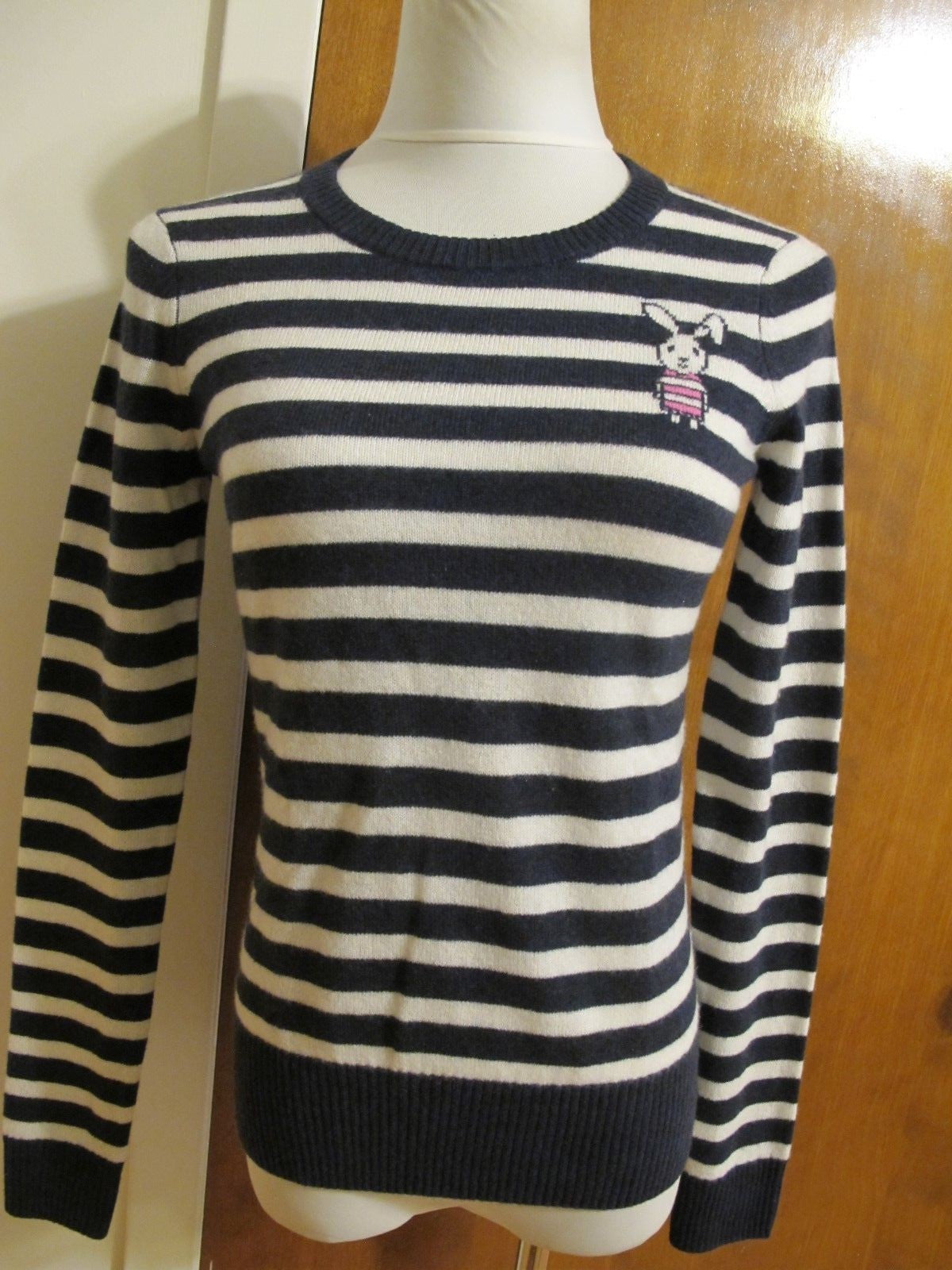Bloomingdale Aqua Women’s Multicolor Detailed Soft Cashmere Sweater Size Xsmall