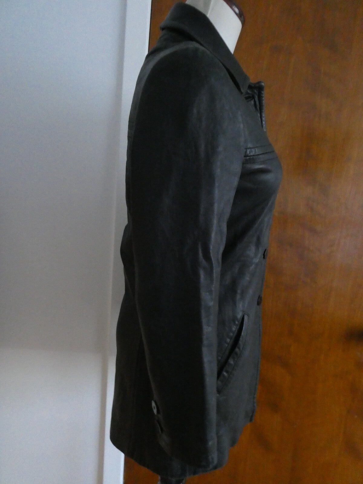 Kenneth Cole Reaction Women's Black Soft Leather Jacket/Coat P (XS)