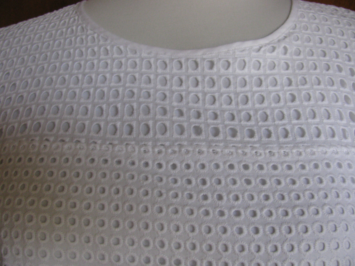 Michael Kors women’s white cotton eyelet mini dress New