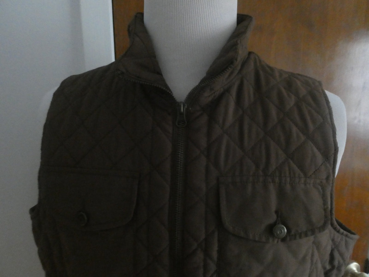 CARIBBEAN JOE Women Hazelnut Brown Vest 70% Cotton Size 1XL $54