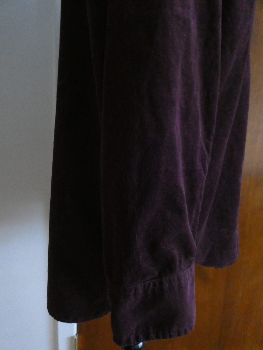 Talbots Women’s Large Purple Corduroy Button Front Shirt Top 100% Cotton India