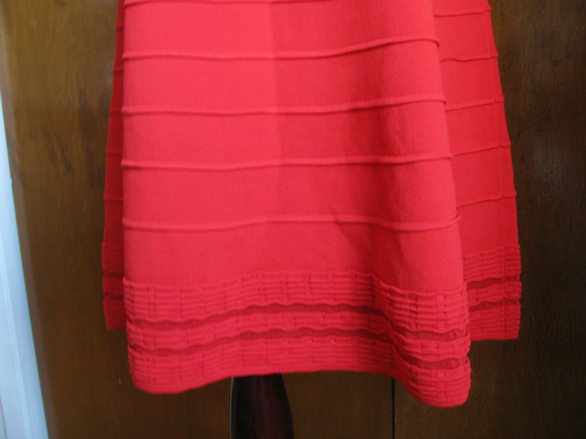 Ralph Lauren's women’s red stylish detailed sheer front NWT dress size Large