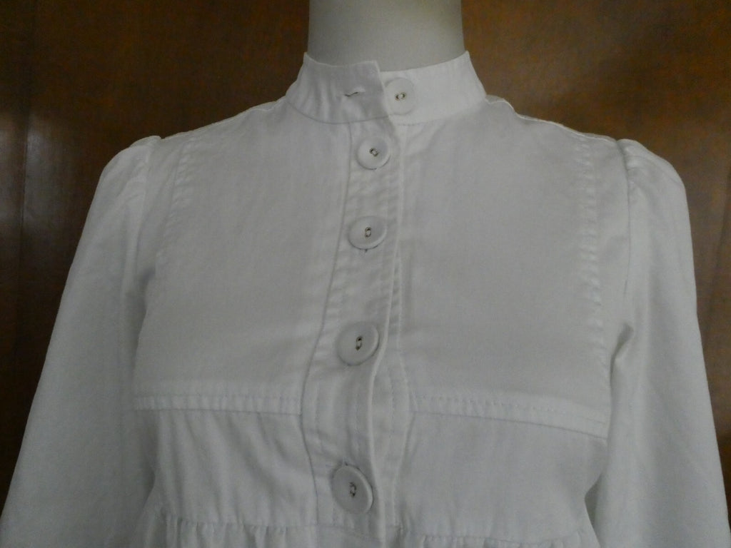 French Connection Women’s White Button-Down Cotton Lined Jacket Blazer Size 2