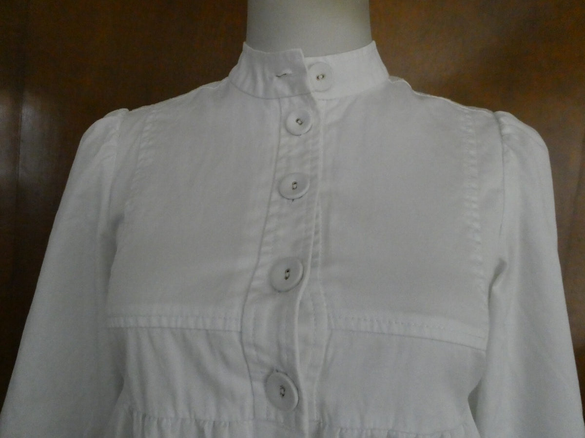 French Connection Women’s White Button-Down Cotton Lined Jacket Blazer Size 2