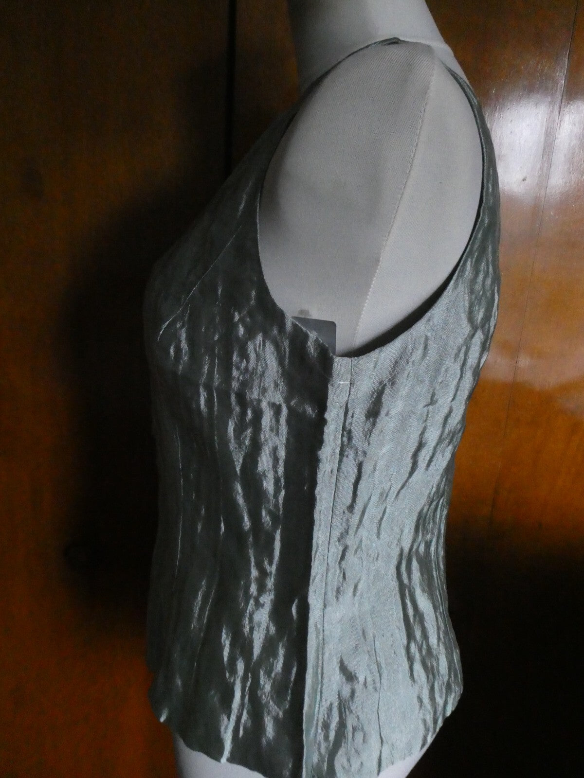 Zelda women's sage gray evening lined top size 10
